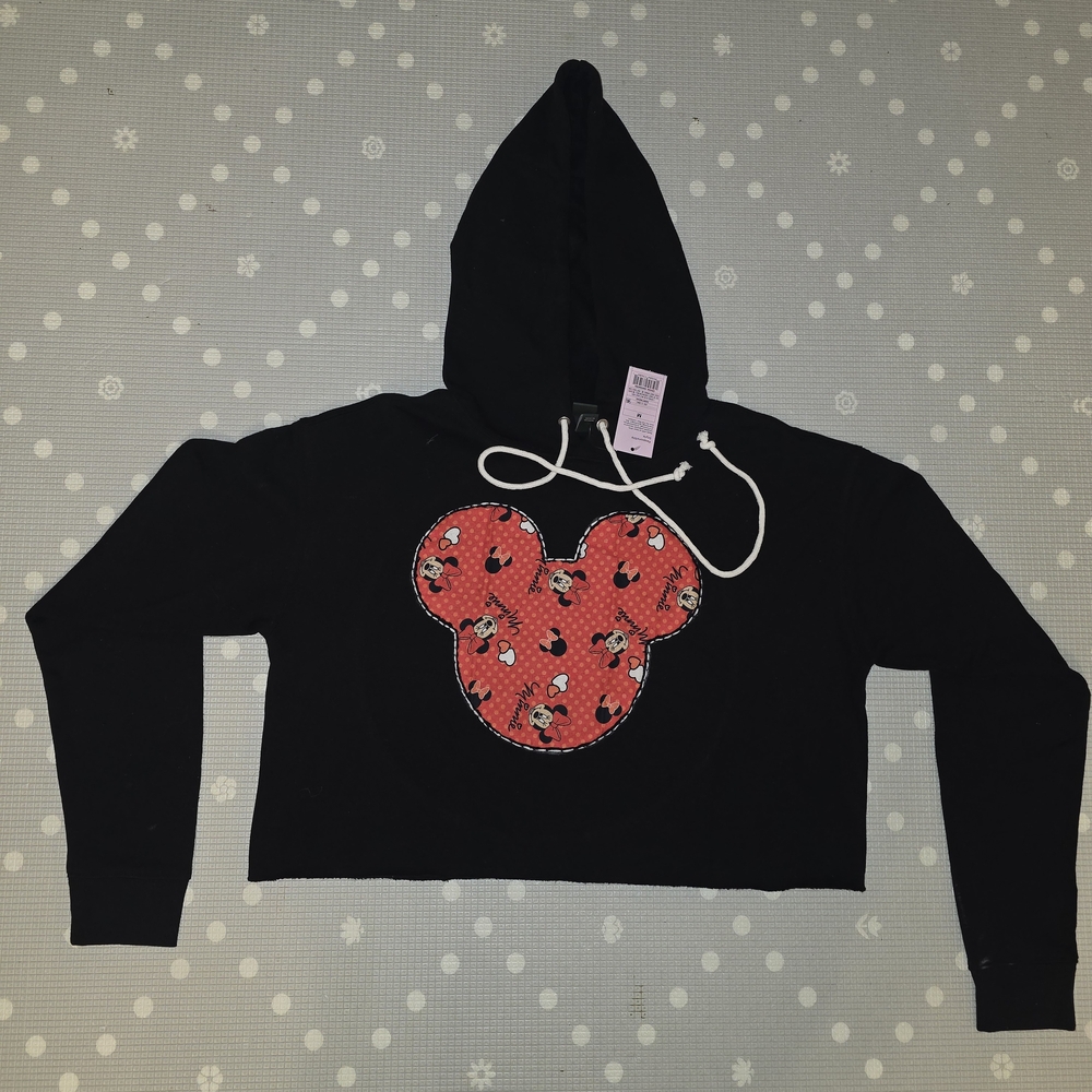 Black Hoodie with Red Mickey Mouse Design